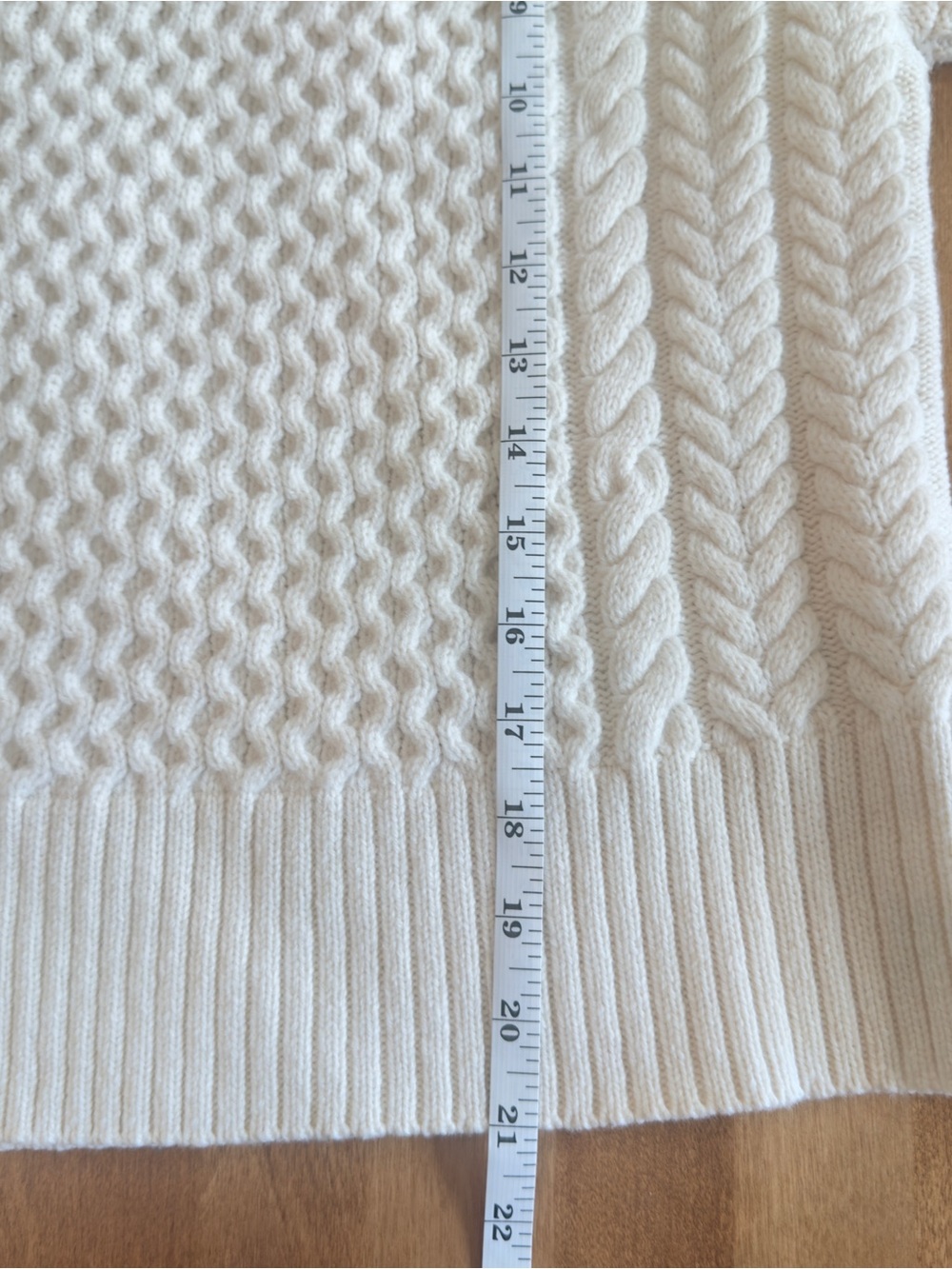 AYR Le Square Cable-Stitch Merino Wool Turtleneck Sweater Cream M - Picture 10 of 10